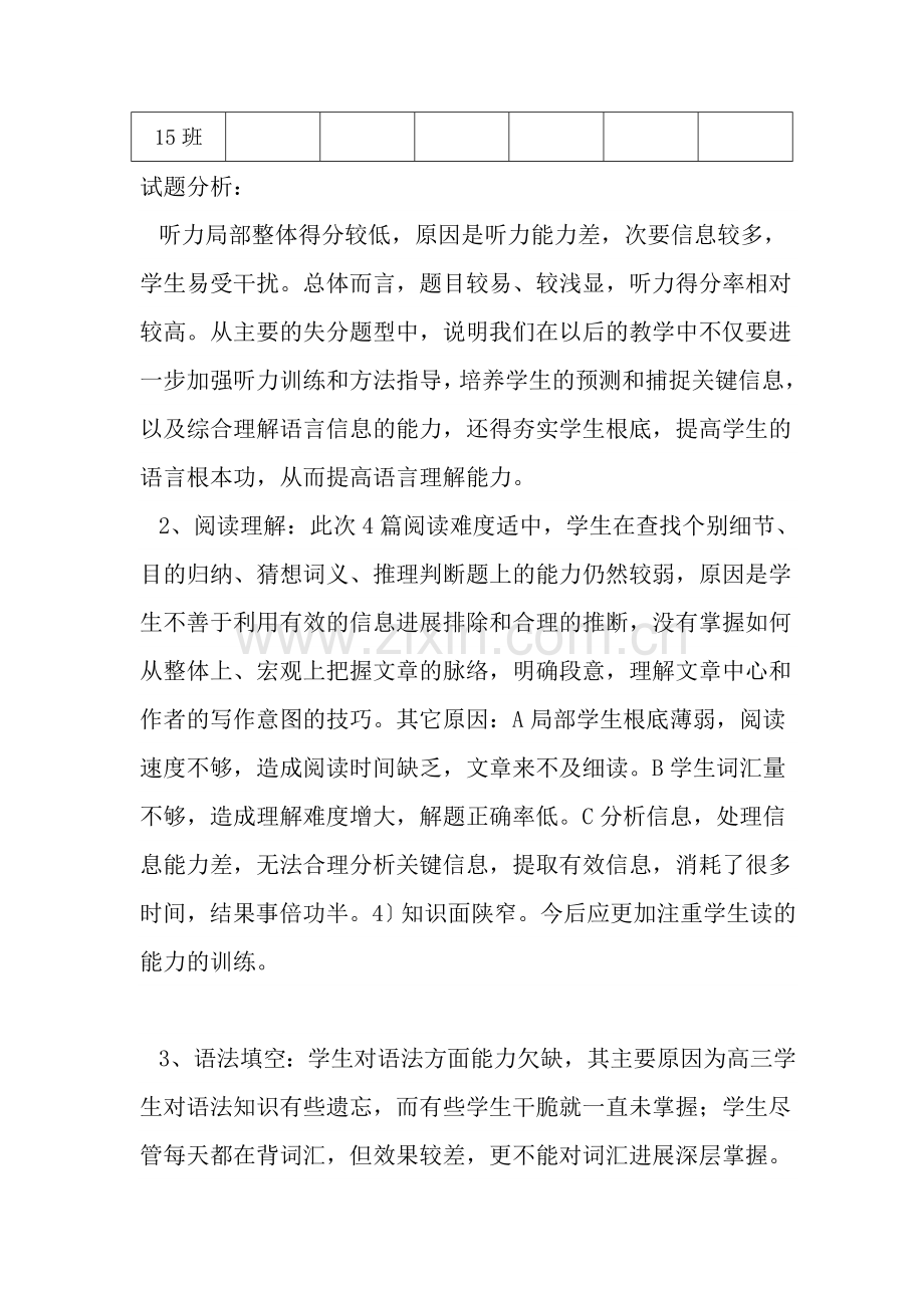 高三第一次月考考试试卷分析英语.docx_第2页