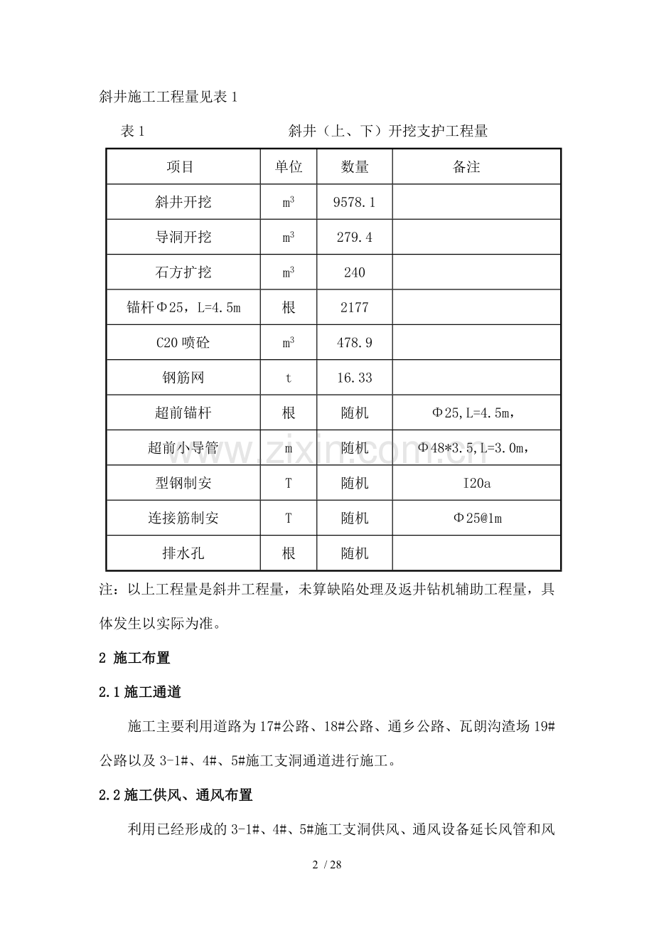 斜井施工专项技术措施.doc_第2页