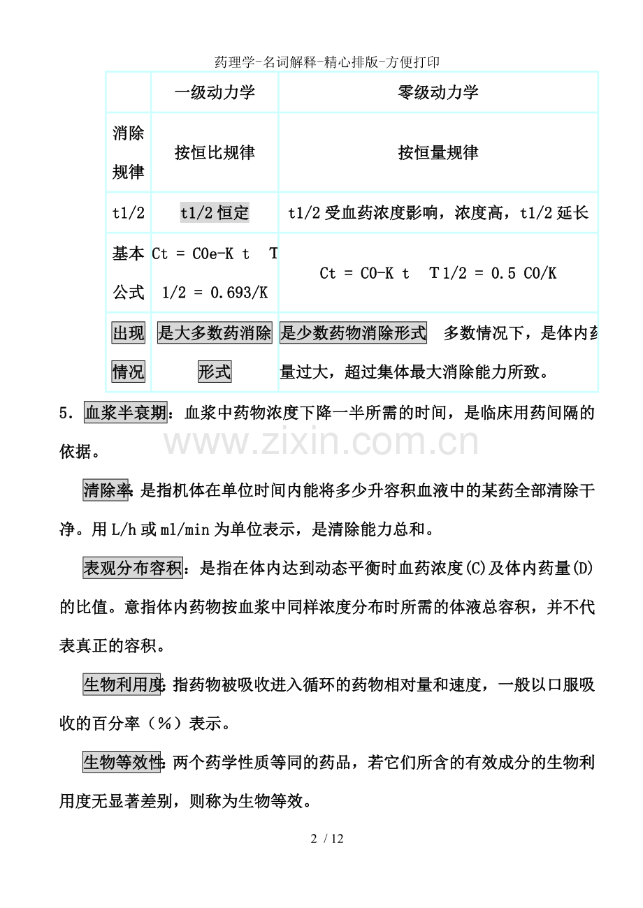 药理学-名词解释-精心排版-方便打印.doc_第2页