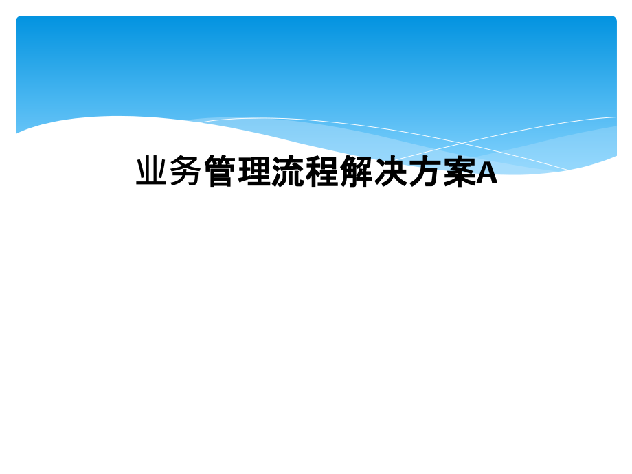 业务管理流程解决方案A.ppt_第1页