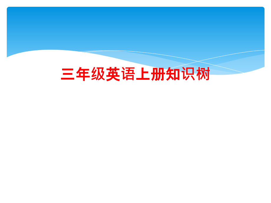 三年级英语上册知识树.ppt_第1页