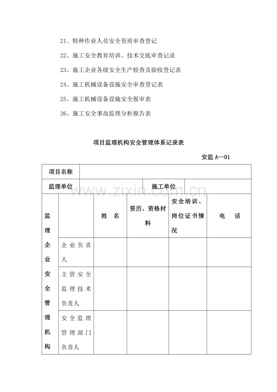 建设工程安全监理全套常用表格.doc_第2页