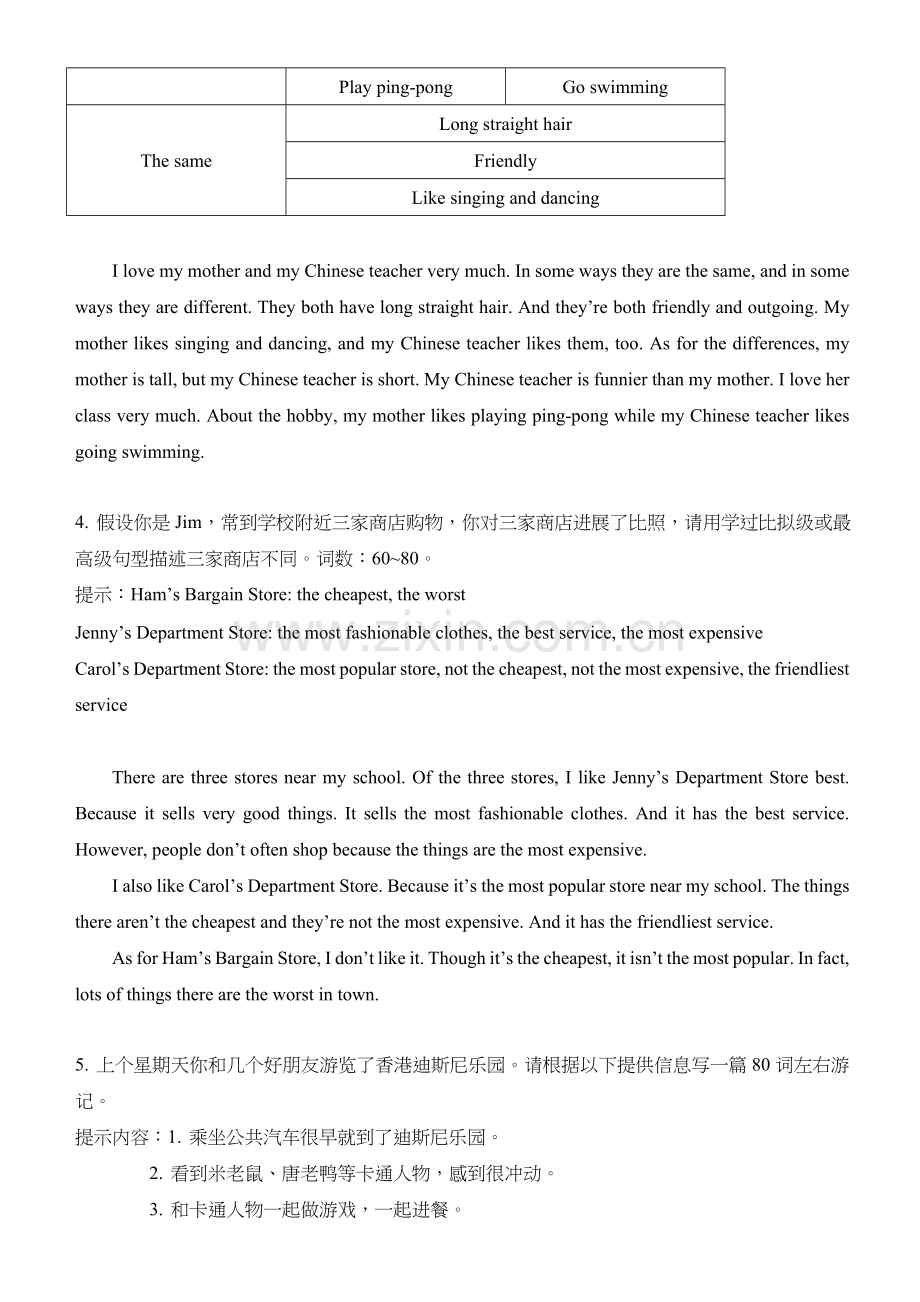 人教版八年级英语上册各单元话题作文.docx_第2页