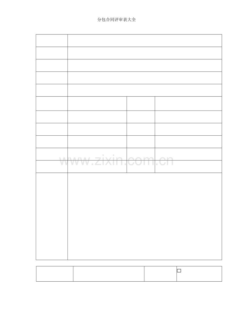 分包合同评审表大全.docx_第1页