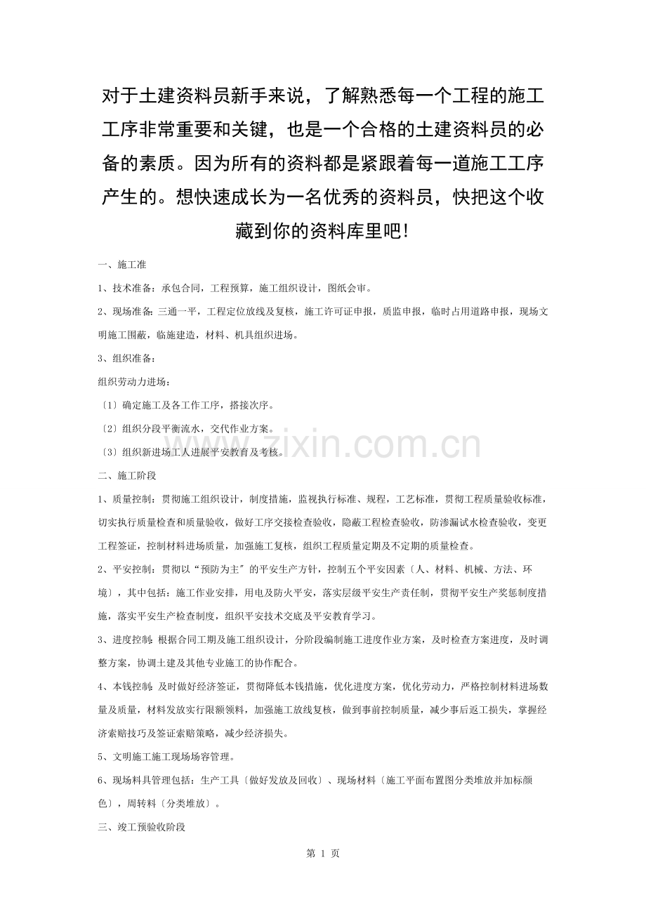 作为资料员必须掌握的专业知识开工竣工.docx_第1页