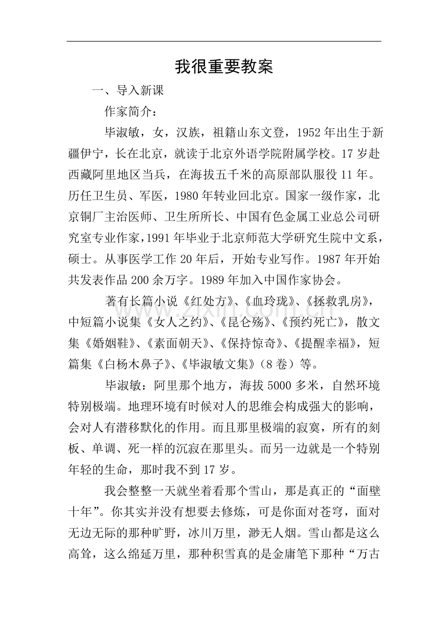 我很重要教案.doc_第1页
