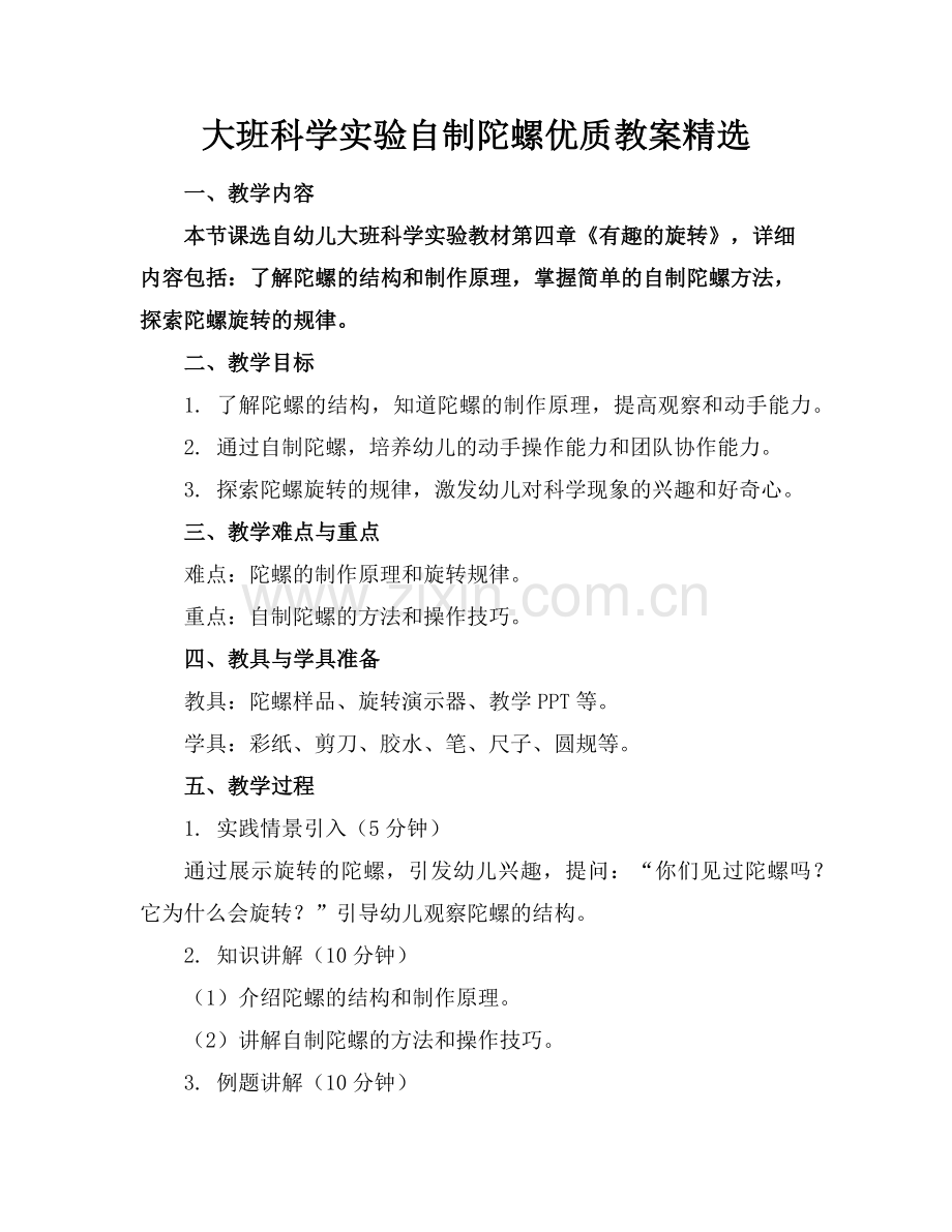大班科学实验自制陀螺优质教案范例x.doc_第1页