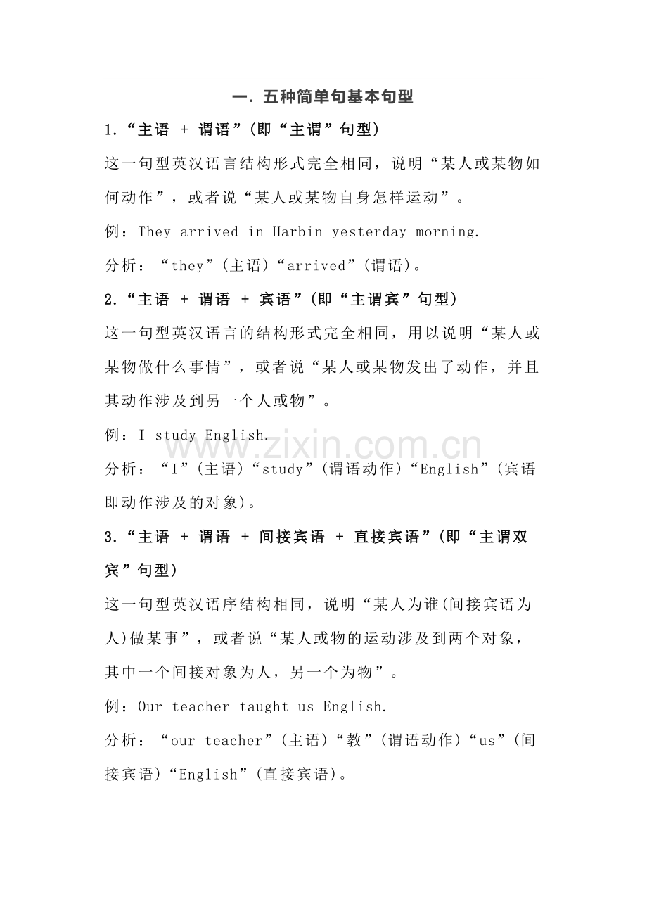 初中英语各种句型总结.docx_第1页
