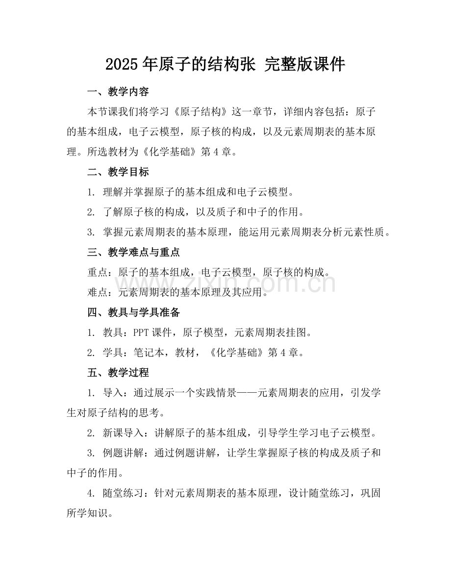 2025年原子的结构张 课件范例x.doc_第1页