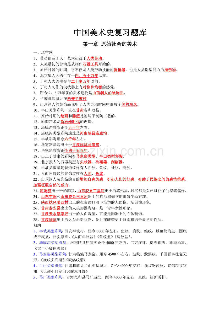 中国美术史复习题总结资料.doc_第1页