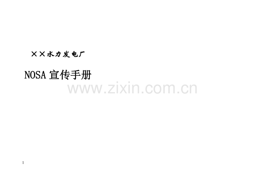 NOSA宣传小手册.doc_第1页