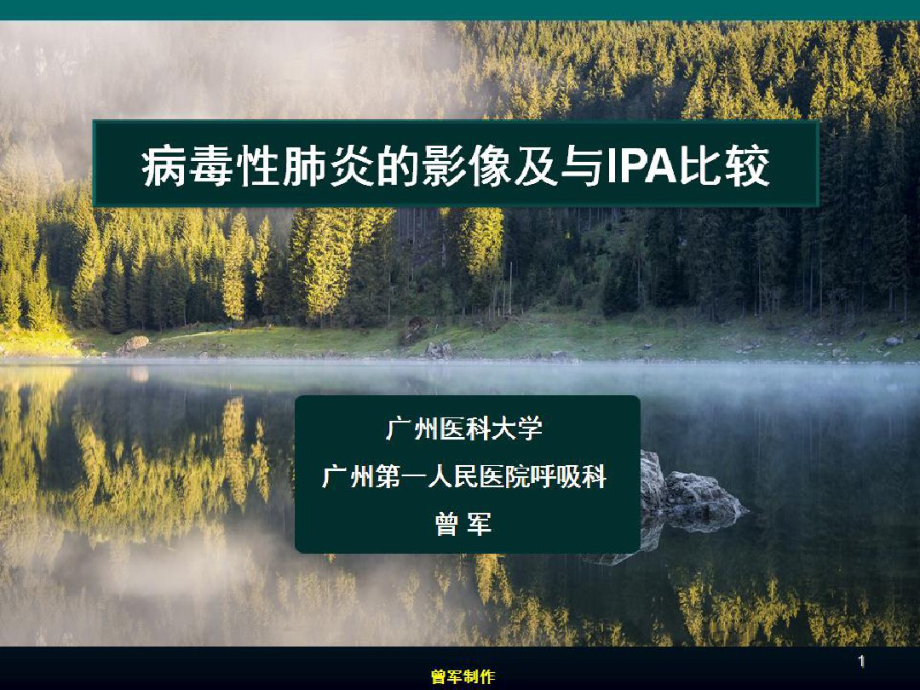 病毒性肺炎诊断之影像特点(曾军151212).pdf_第1页