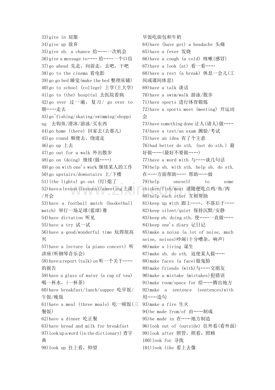 初中英语重点短语句型大全.doc_第2页