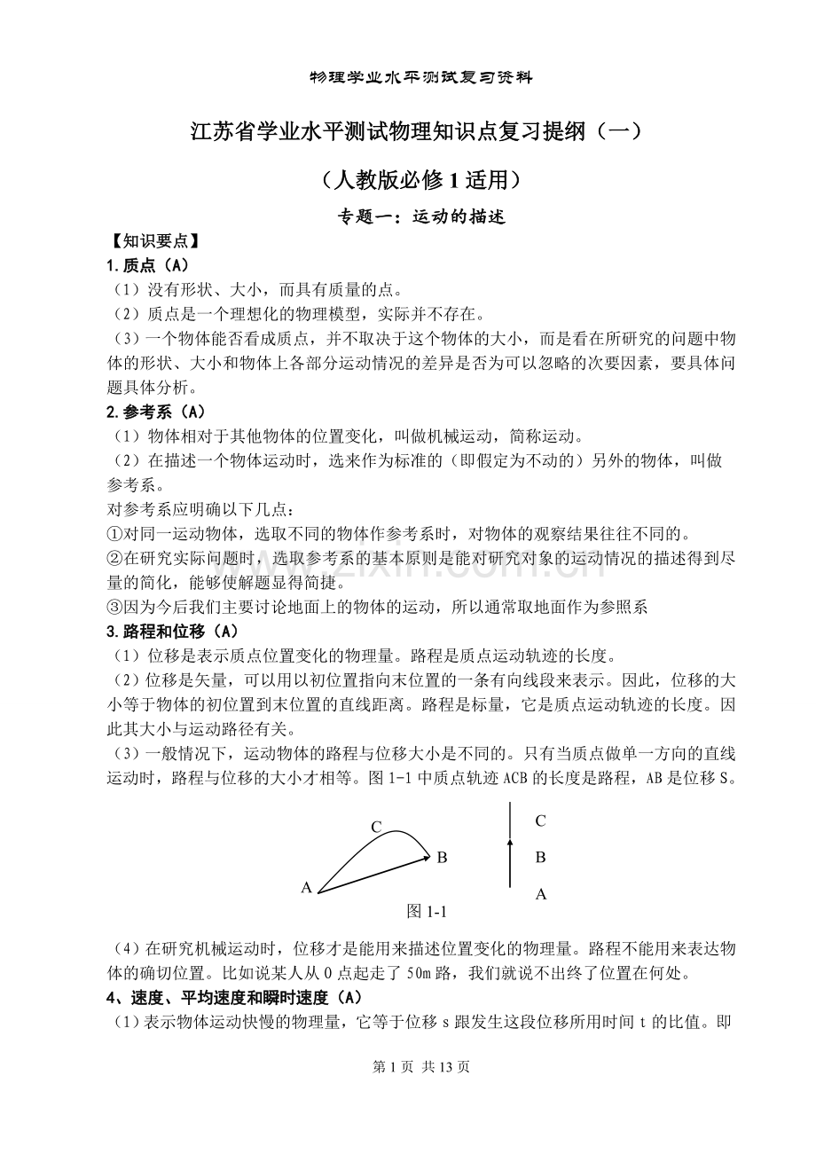 小高考物理知识点.doc_第1页