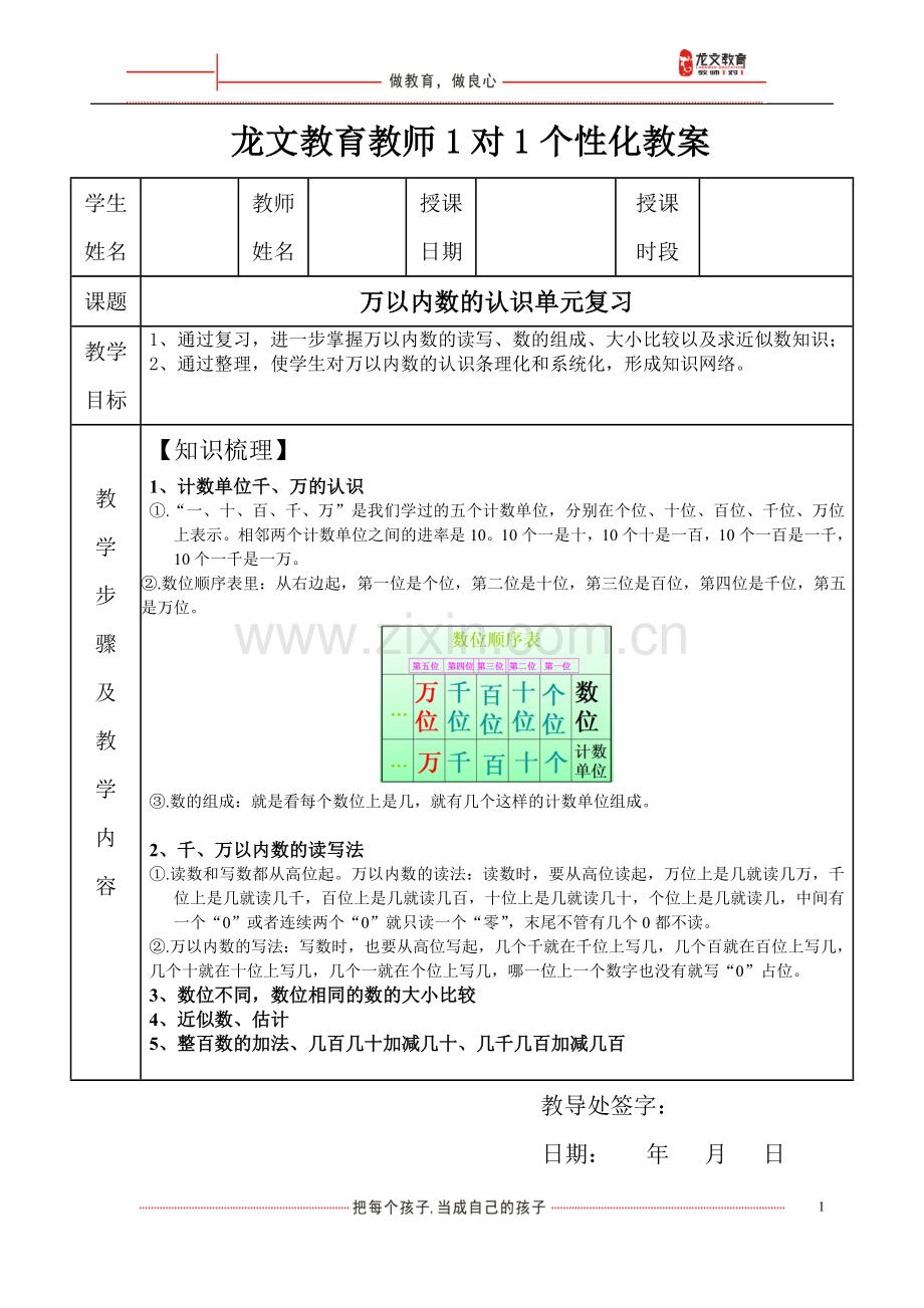 人教版二年级下册万以内数的认识知识点.doc_第1页