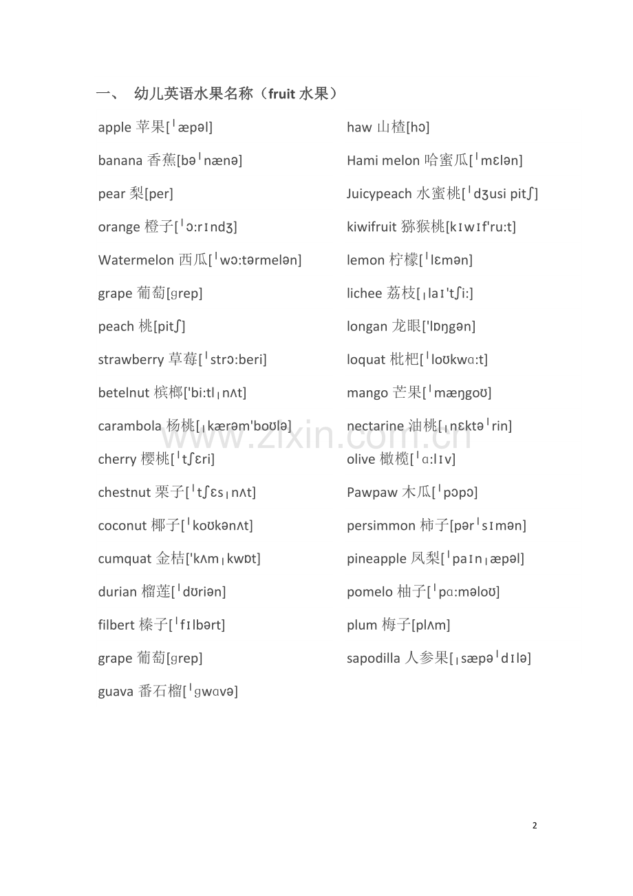 幼儿启蒙英语单词大全(含音标).doc_第2页