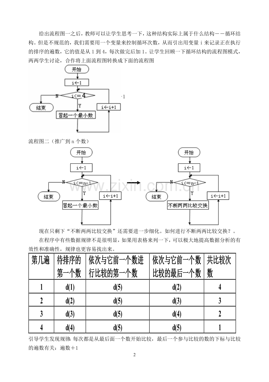 高一冒泡排序教学设计.doc_第2页