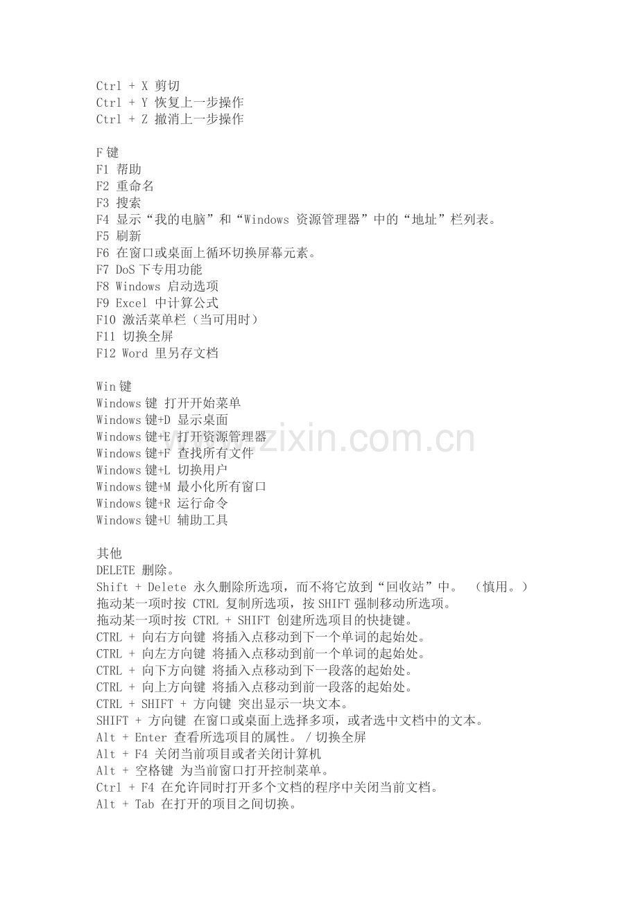 电脑键盘各键功能及各组合键功能常识.doc_第2页