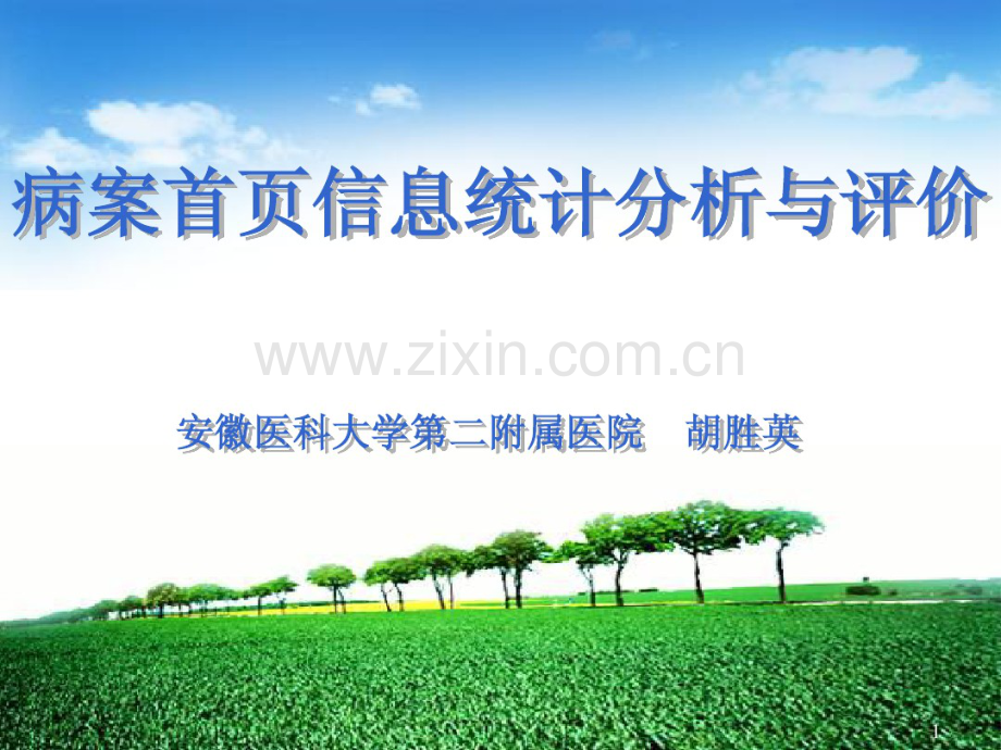 病案首页信息统计分析与评价.pdf_第1页