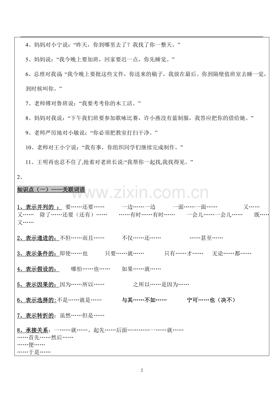 小升初(复习直接陈述句改成间接陈述句-阅读训练).doc_第2页