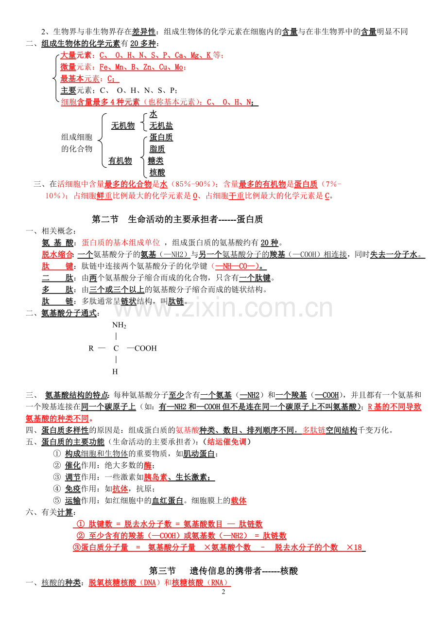 版高中生物学业水平测试知识点归纳.doc_第2页