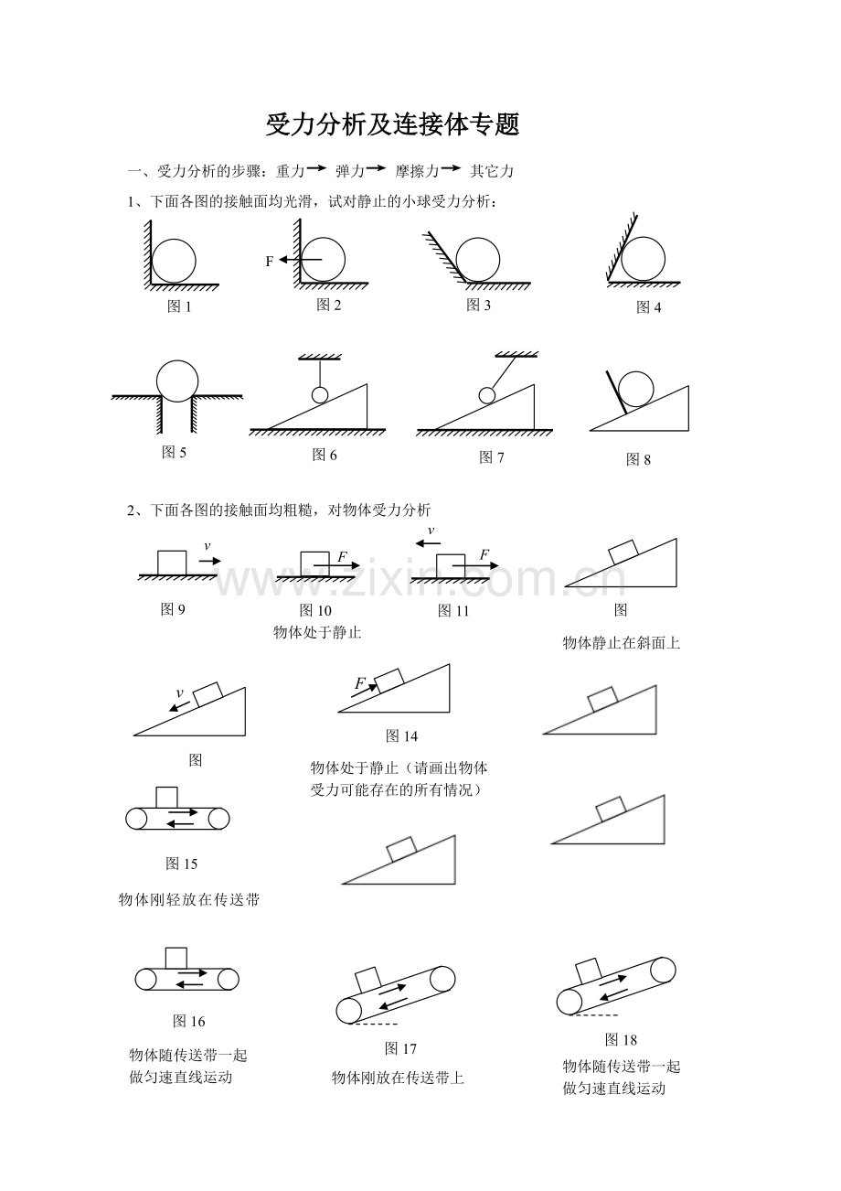 受力分析及连接体专题.doc_第1页
