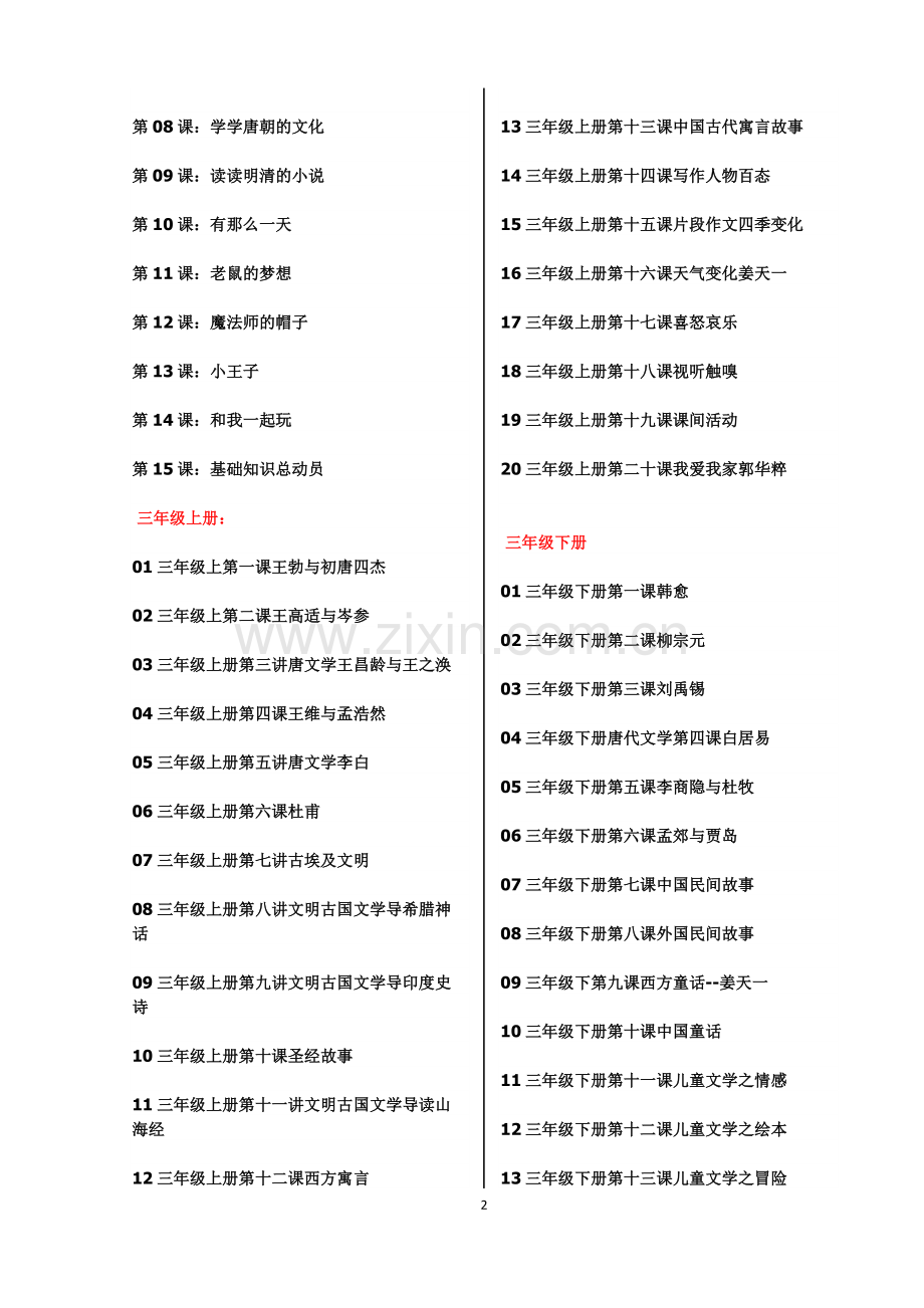 思泉大语文1-6年级的目录.doc_第2页
