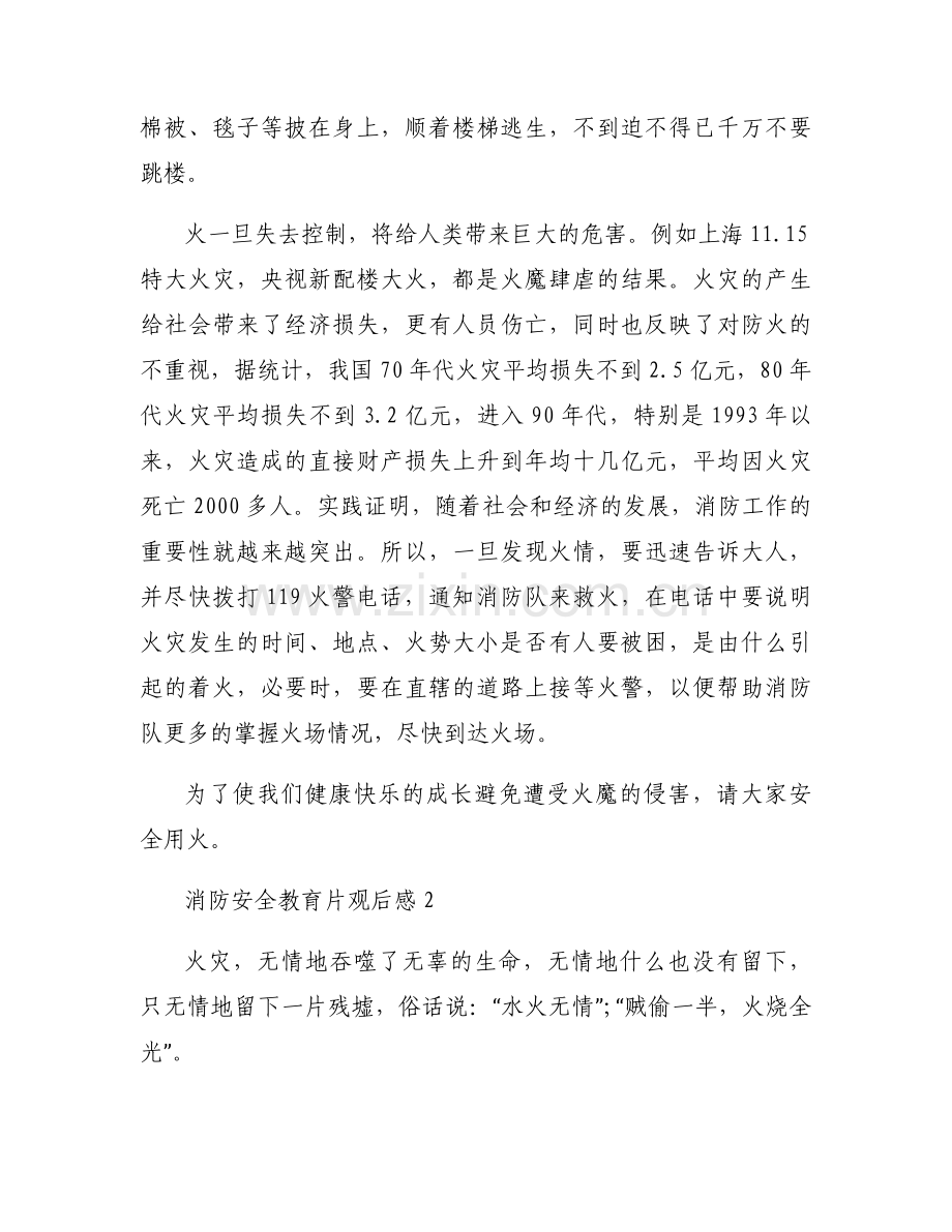 消防安全教育片观后感模板8篇.docx_第2页