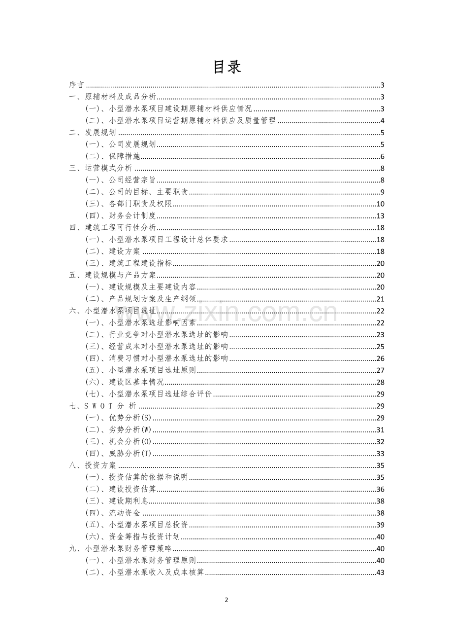 小型潜水泵行业相关项目可行性研究报告.docx_第2页
