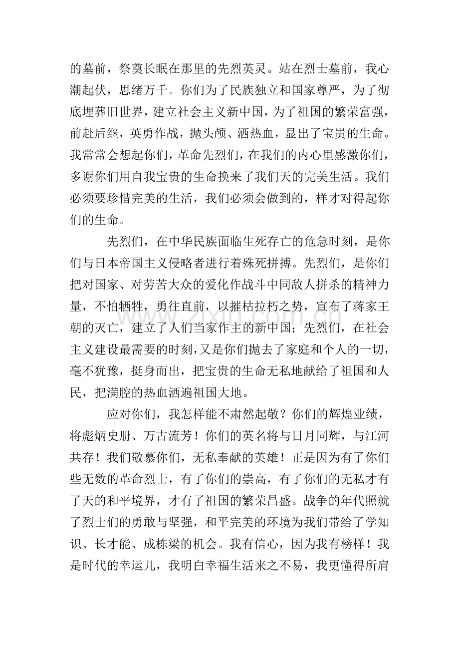 给烈士扫墓的感想(12篇).doc_第2页