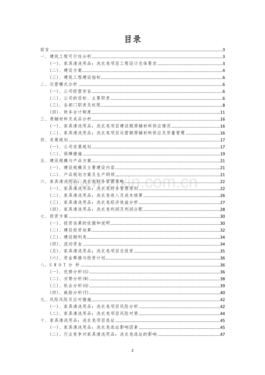 家具清洗用品：洗衣皂行业商业计划书.docx_第2页