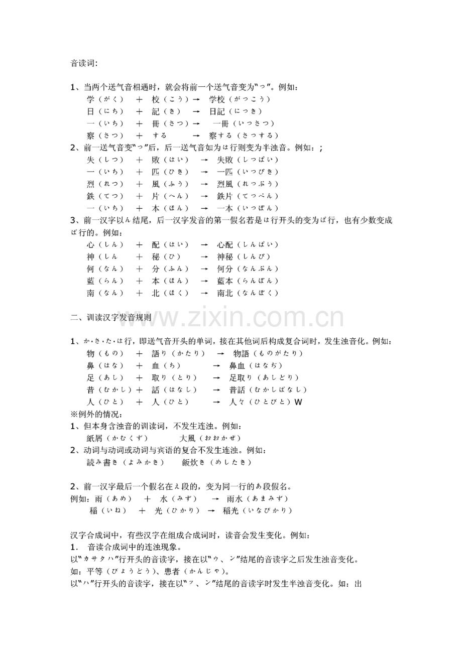 日语汉字音变规则.pdf_第1页