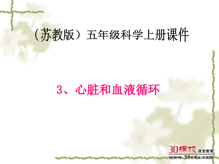 小学五年级科学上册《心脏和血液循环》.ppt_第1页