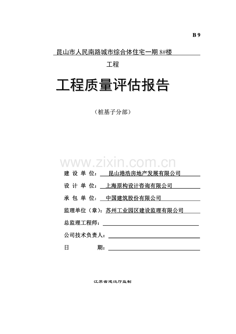 昆山市人民南路城市综合体住宅一期-8#楼-工程-工程质量评估报告(桩基子分部).doc_第2页