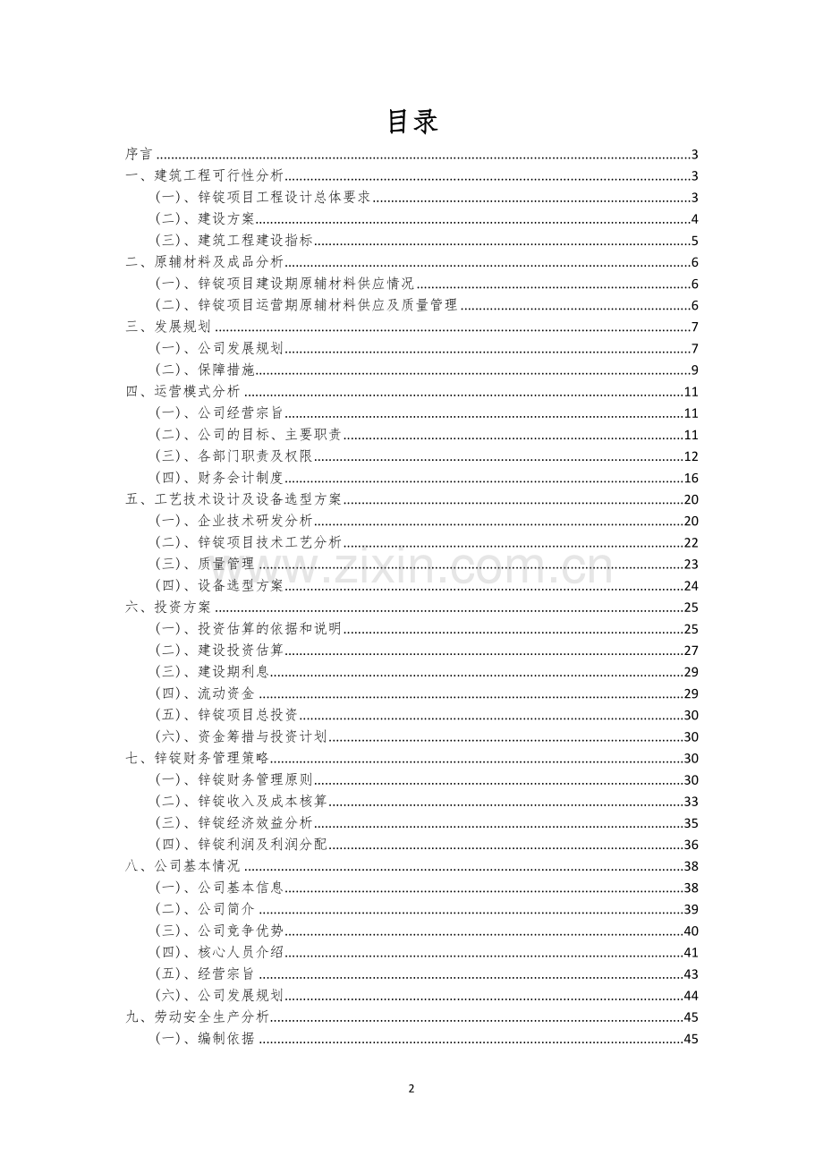 锌锭行业相关项目可行性分析报告.docx_第2页