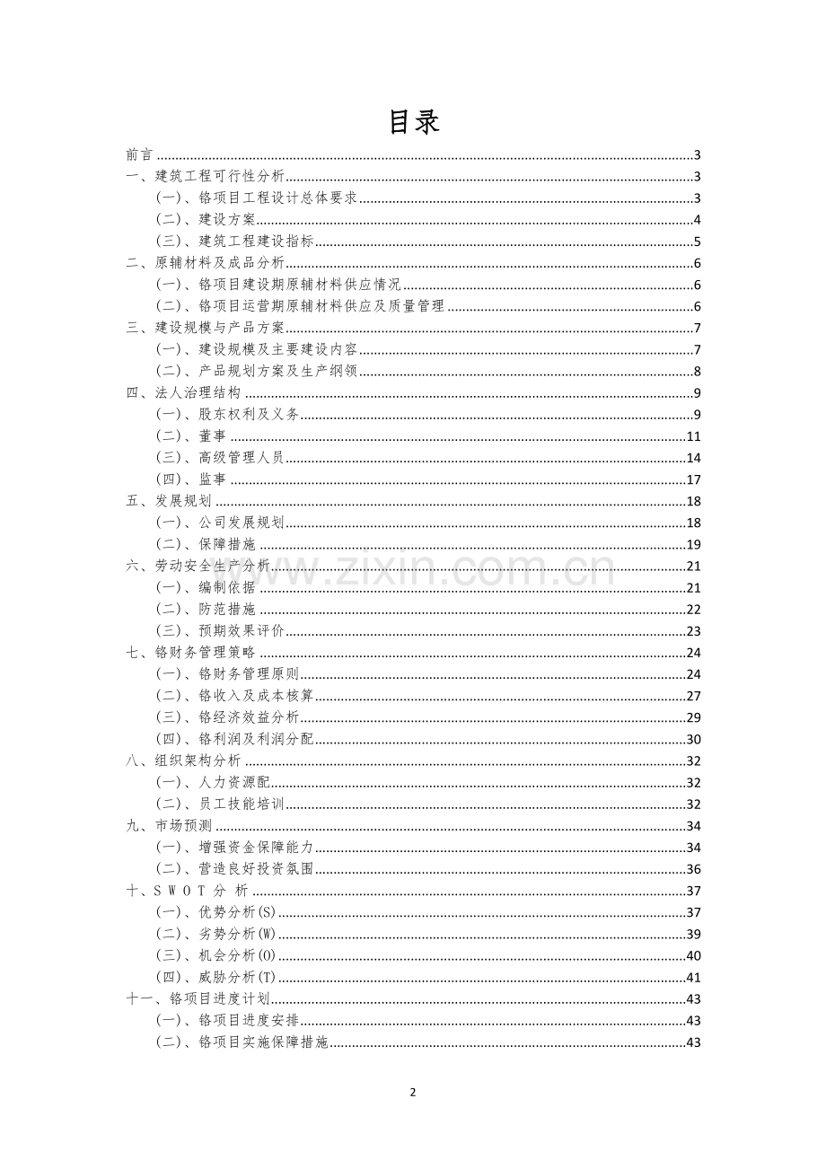 铬行业相关项目可行性分析报告.docx_第2页