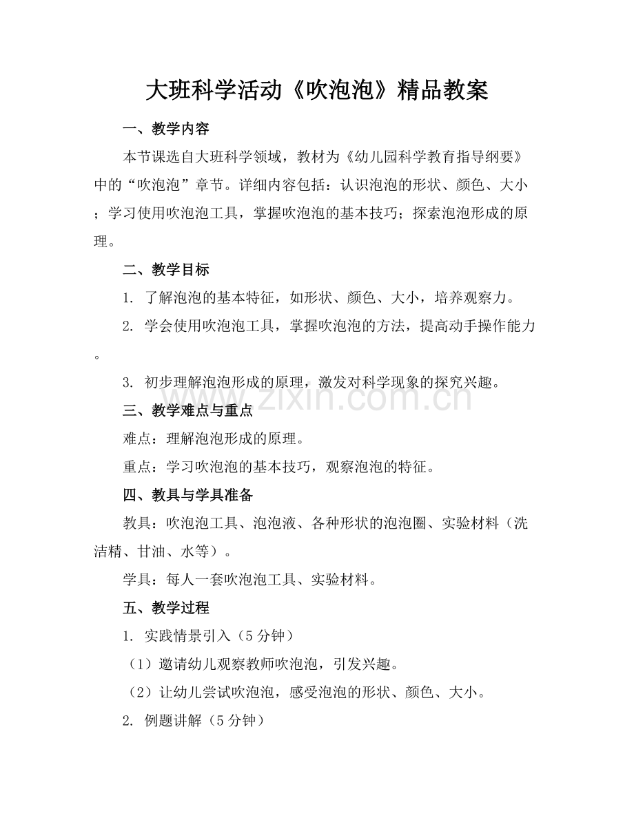 大班科学活动《吹泡泡》教案.docx_第1页