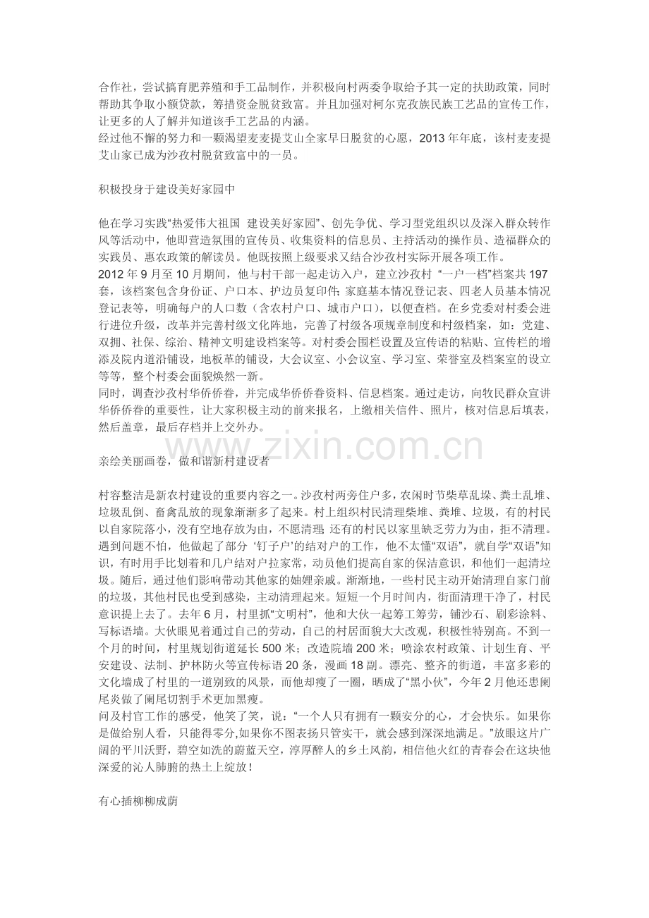 优秀大学生村官先进事迹.doc_第2页