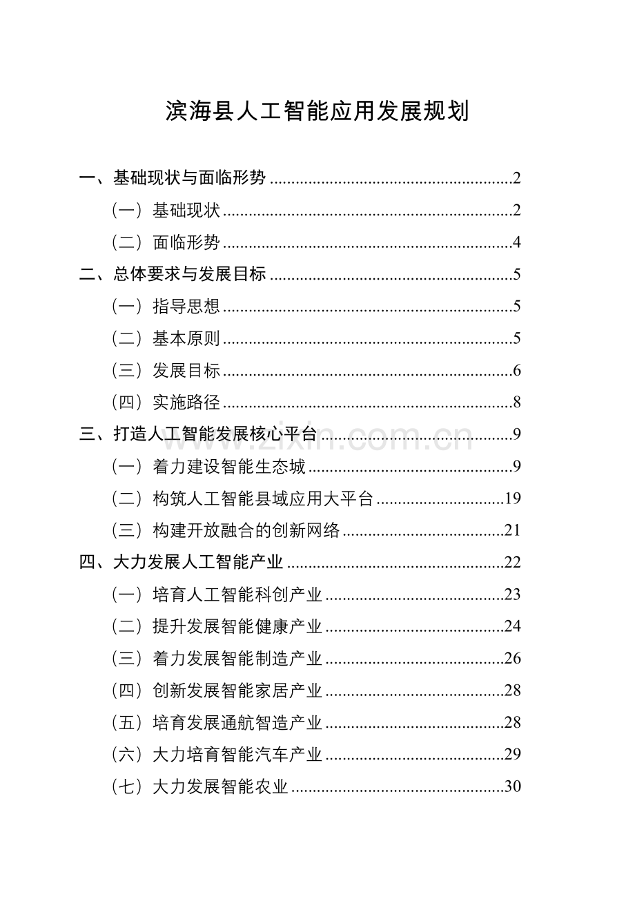 滨海县人工智能应用发展规划-.doc_第1页