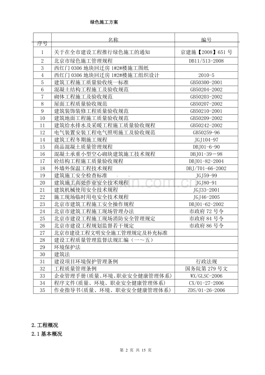 北京某住宅小区工程绿色施工方案.doc_第2页