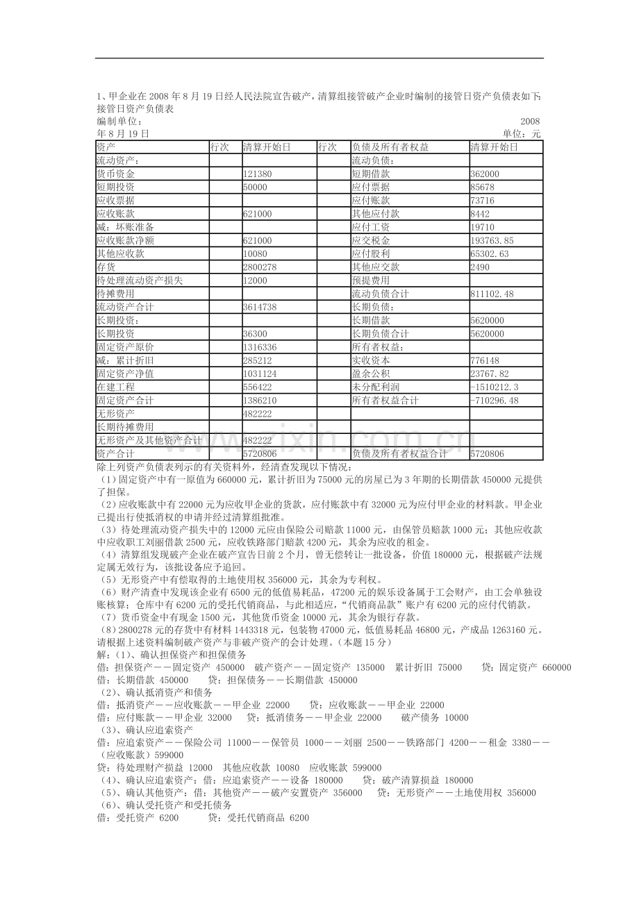 电大高级财务会计业务题期末考试.doc_第1页