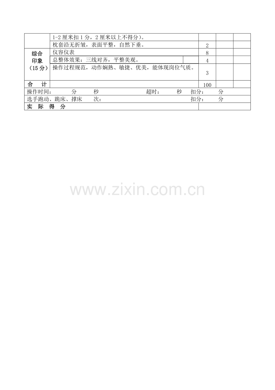 客房中式铺床评分表.pdf_第2页
