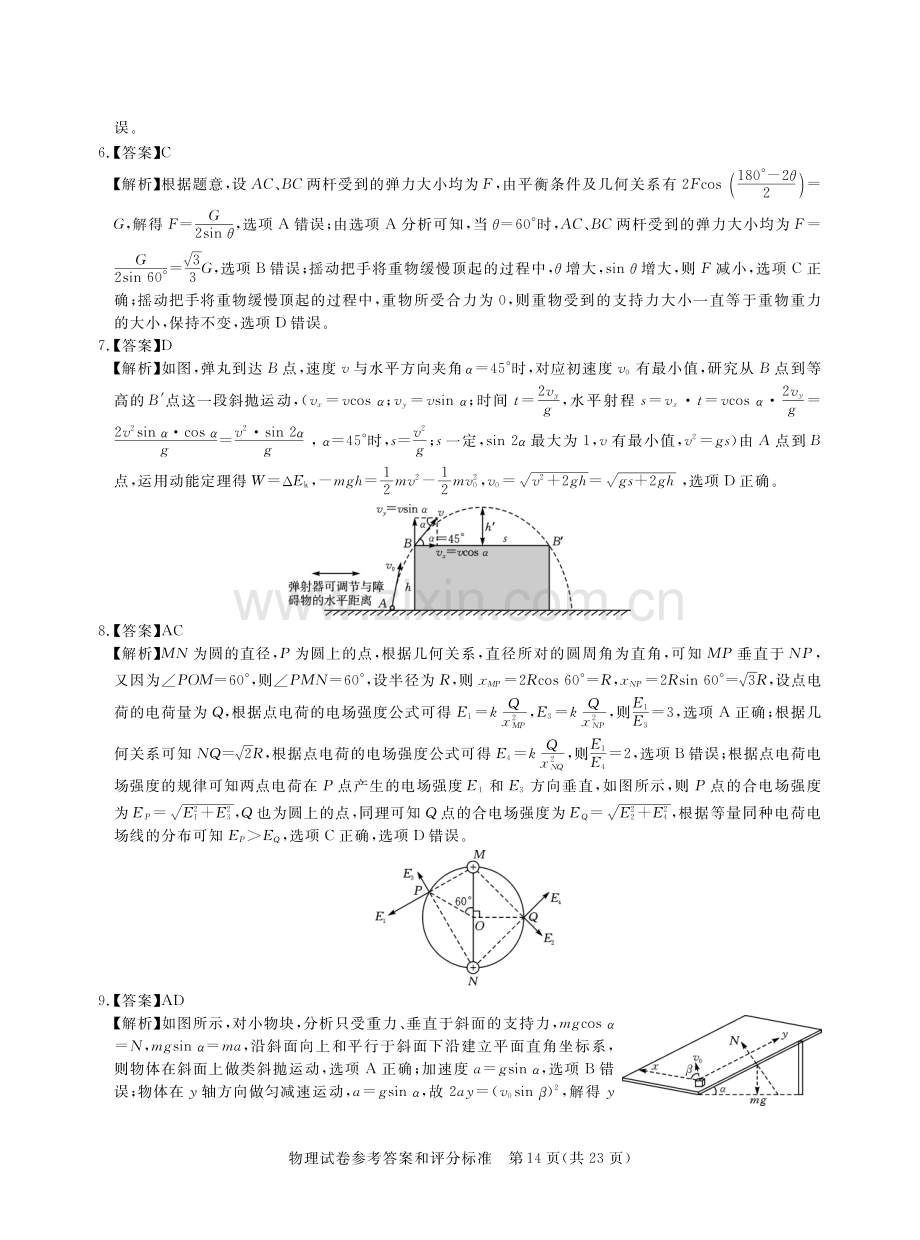 2025年湖北省新高考信息卷（三）物理答案.pdf_第2页