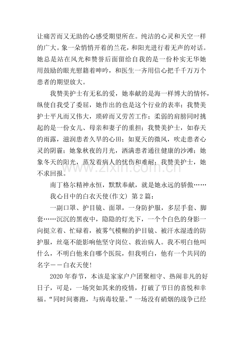 我心目中的白衣天使(作文)(20篇).doc_第2页