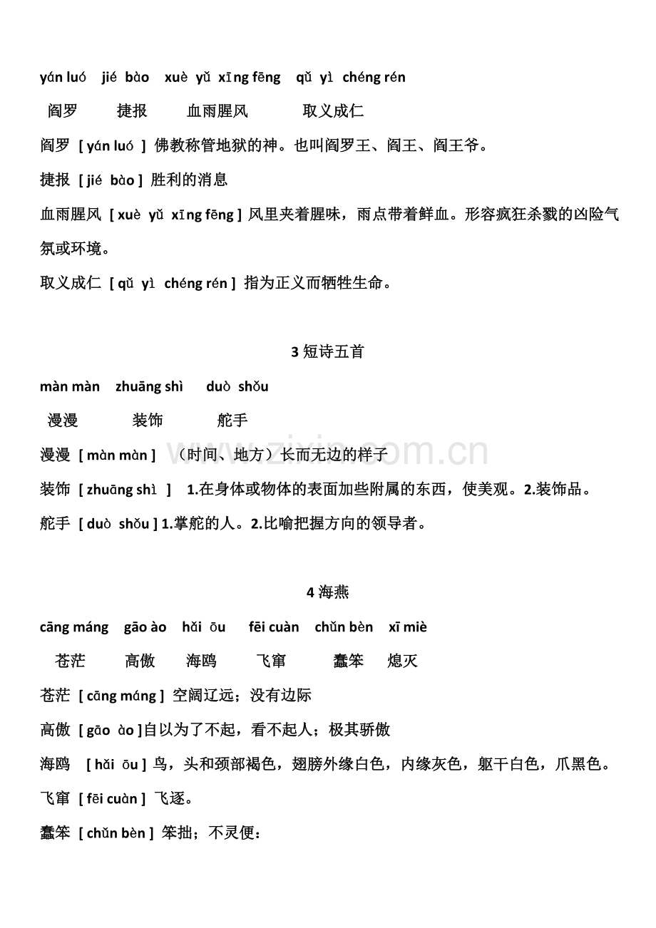 部编委2019新人教版九年级语文下册读写拼音解释.doc_第2页