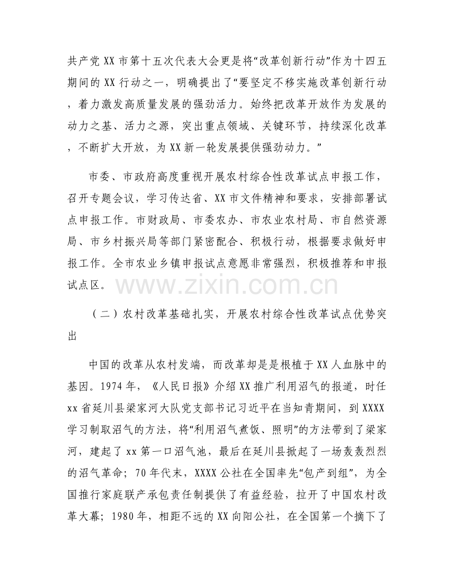 农村综合性改革试点申报材料范文模板5篇.docx_第2页