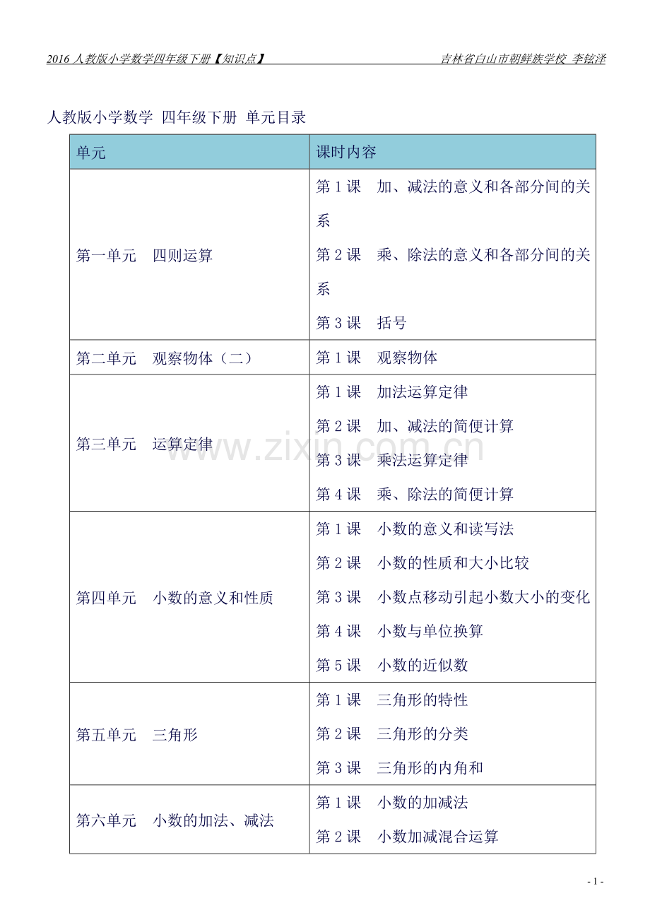 小学数学四年级下册【知识点】.doc_第2页