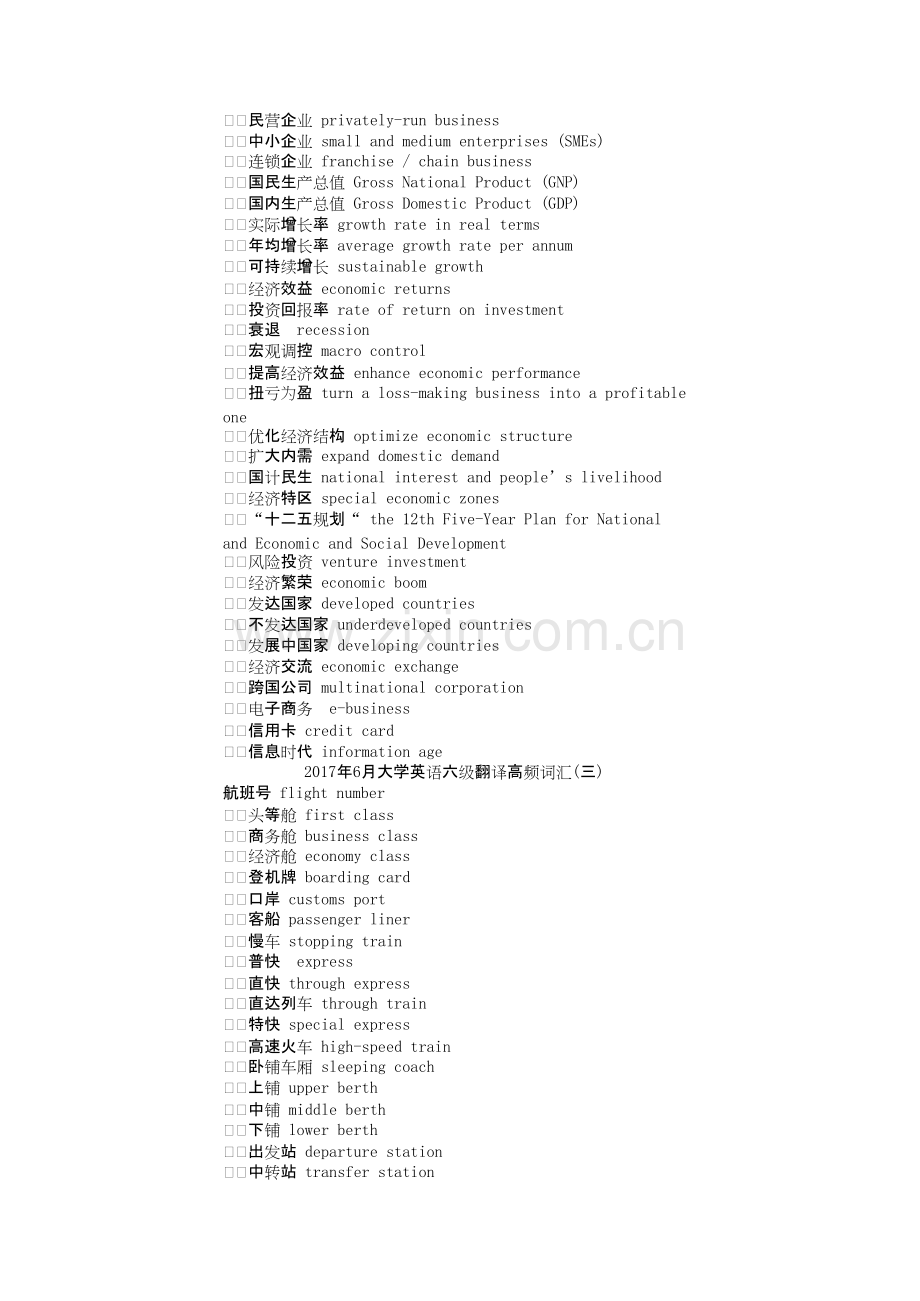 英语六级翻译高频词汇.pdf_第2页