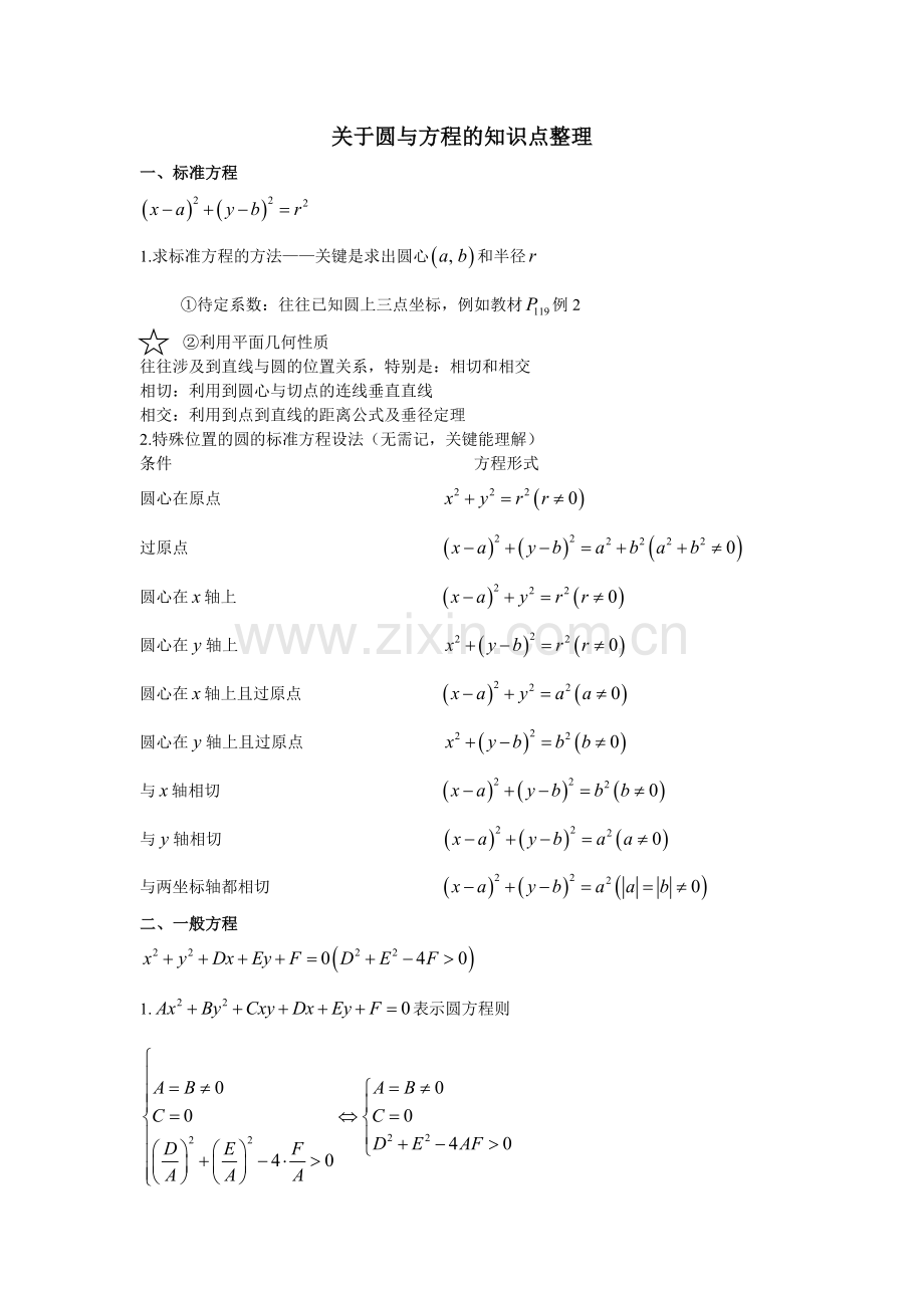 圆与方程知识点整理.doc_第1页