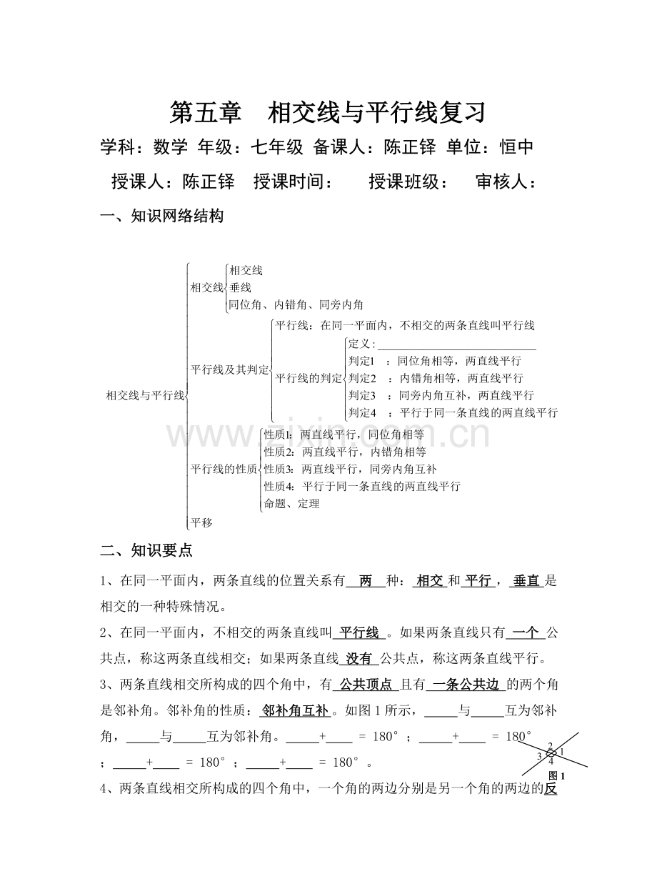 新人教版七年级下册数学知识点整理.doc_第1页